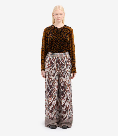 Pierre Louis Mascia ALOE Palazzo Trousers Silk Multicolor ALOESPT12450SE516280101