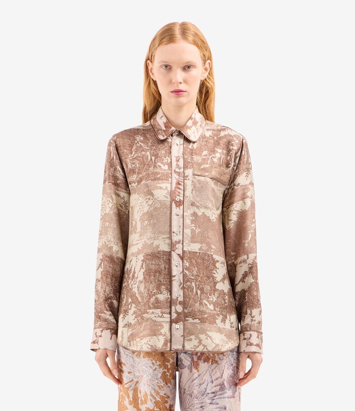 Pierre Louis Mascia ALOE Longsleeve Shirt Silk TERRA CIPRIATA ALOESCML10642SE518111104