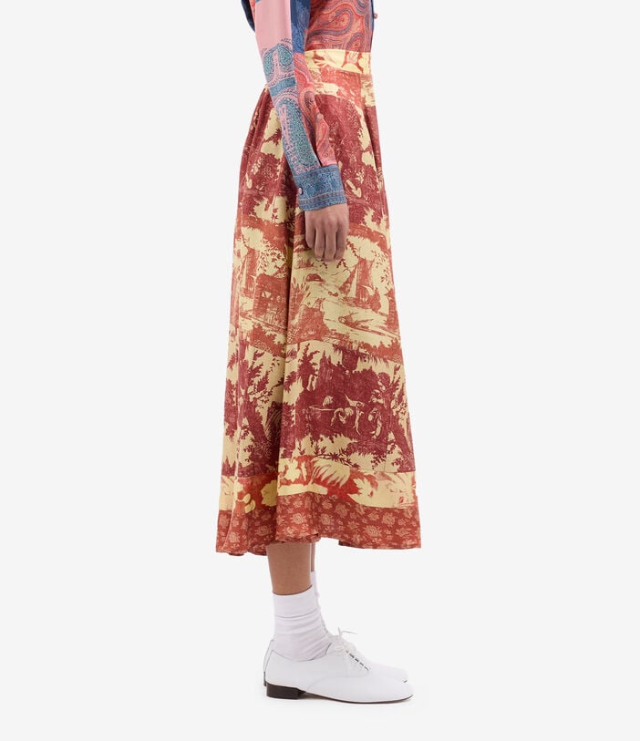 Pierre Louis Mascia ALOE A-line Skirt Silk BAROCCO ALOESGO12353SE518136101