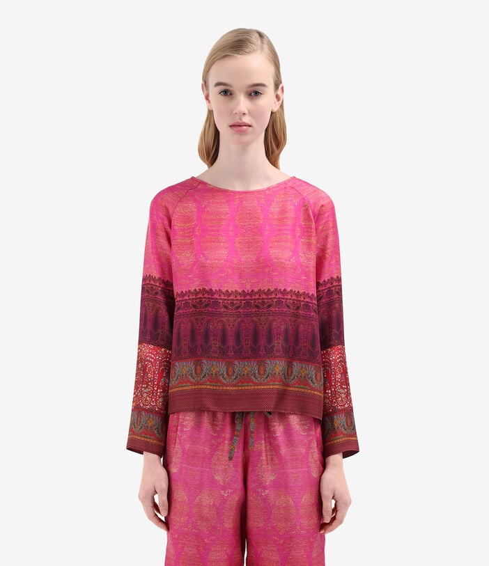 Pierre Louis Mascia ALOE Longsleeve Shirt Silk FUCHSIA ALOESCML10061SE514710101