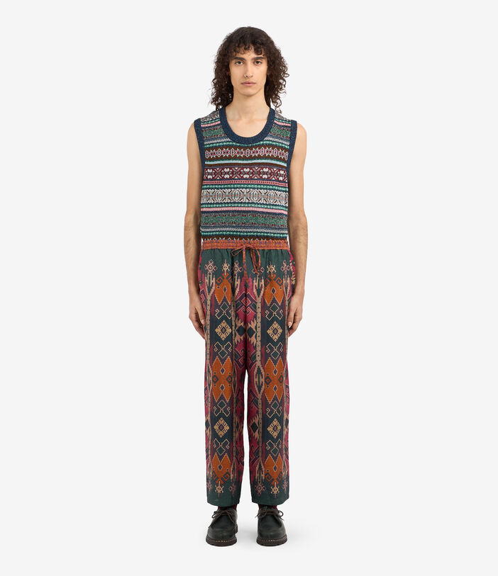 Pierre Louis Mascia ALOE Trousers Silk Multicolor ALOESPT10959SE513281101
