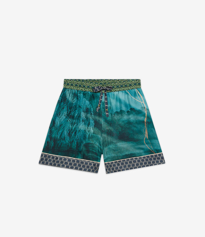 Pierre Louis Mascia ALOE Shorts Silk Pierre Louis Mascia ALOE Shorts Silk AQUAMARINE ALOESPN12170SE514859101
