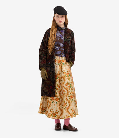 Pierre Louis Mascia ALOE A-line Skirt Silk ROSONE DI ALLORO ALOESGO12353SE519477101