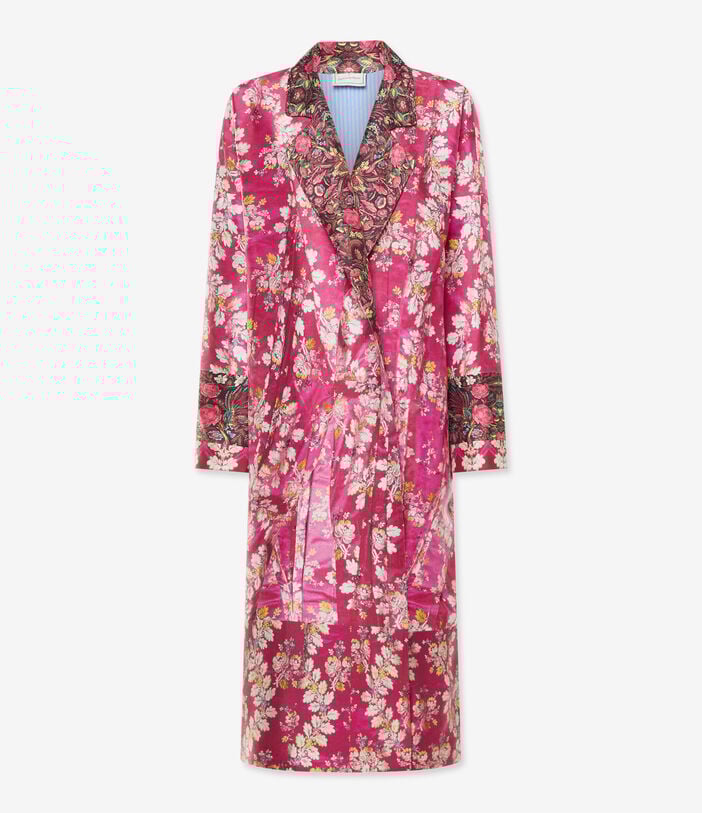 Pierre Louis Mascia ENTHO Raincoat Silk ROSA DAMASCO ENTHOSPO12438SE518170101