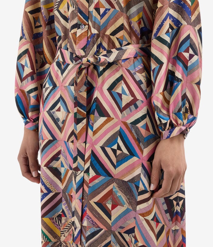 Pierre Louis Mascia ALOE Shirt Dress Silk MOSAICO ALOESAB11524SE518007101
