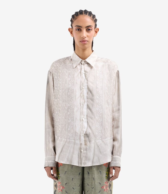 Pierre Louis Mascia ALOE Longsleeve Shirt Silk MADREPERLA ALOESCML10643SE517723101