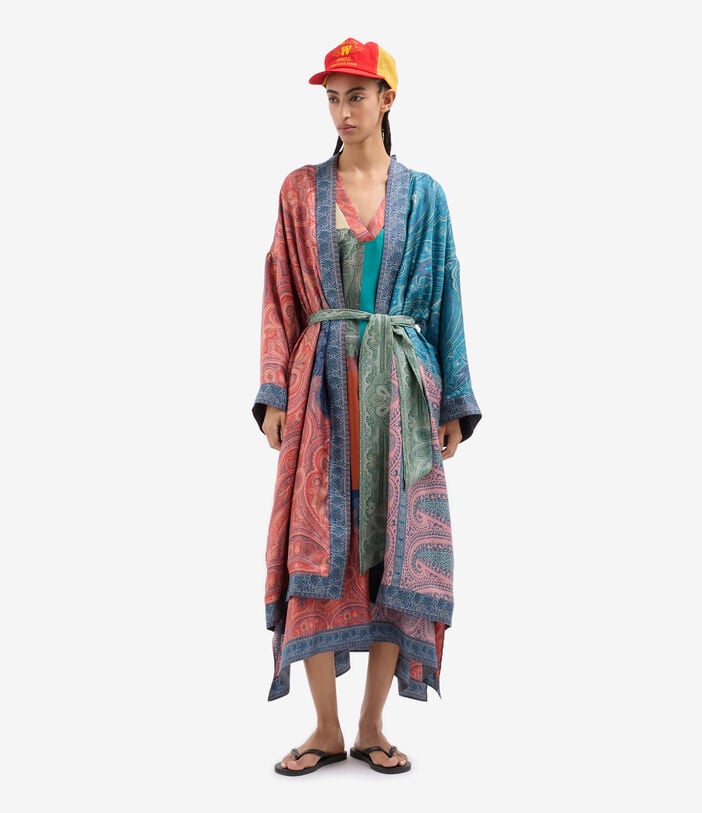 Pierre Louis Mascia ALOE Kaftan Coat Silk GIADA ALOESKL10062L200SE518027101