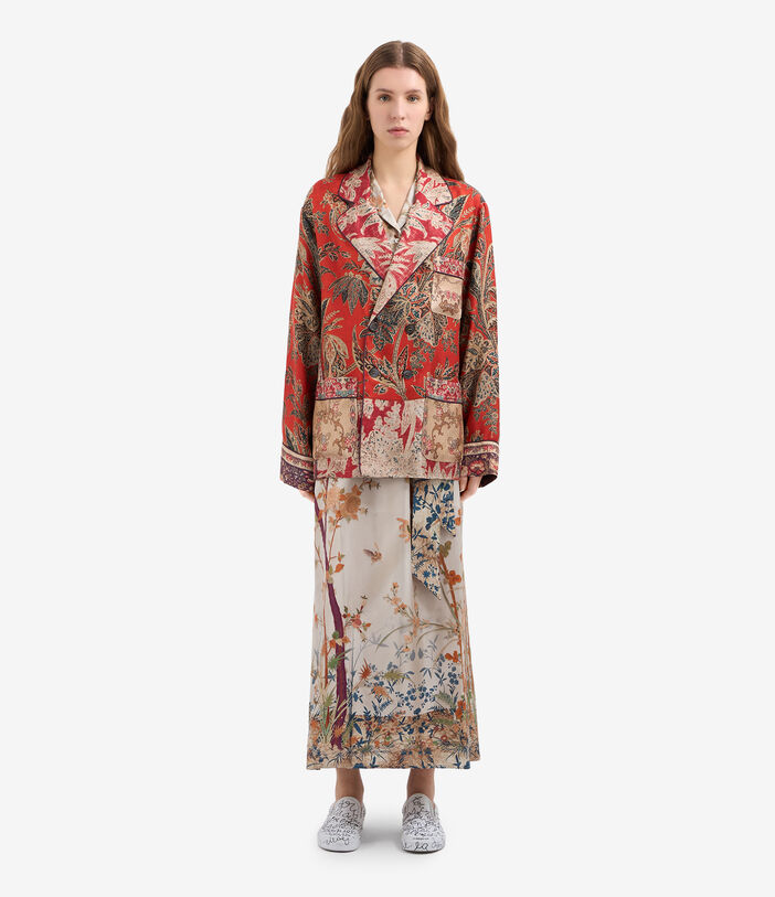 Pierre Louis Mascia ALOE Jacket Silk SPICE RED ALOESGC11351SE515548101