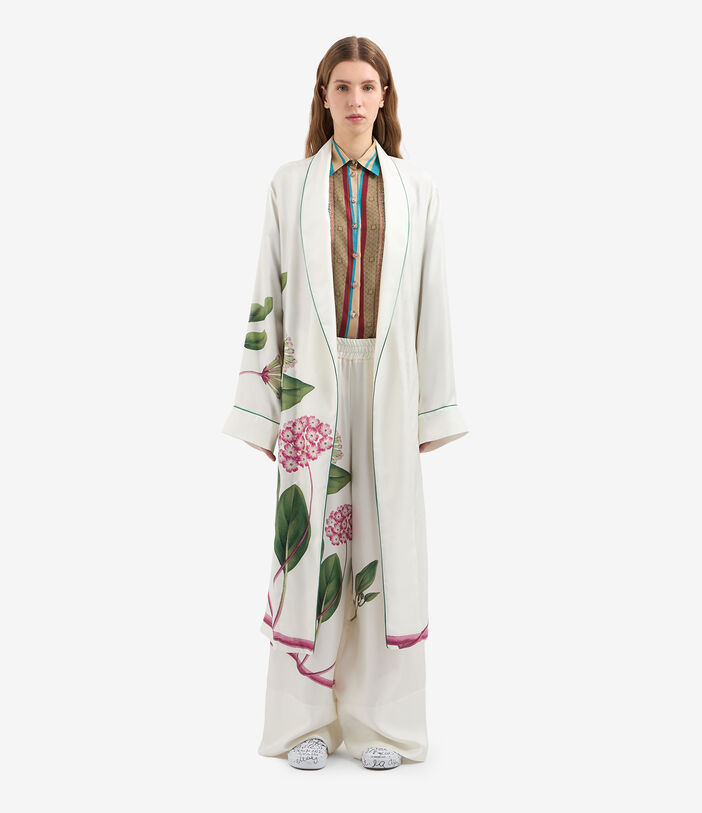 Pierre Louis Mascia ALOEGOTS Palazzo Trousers Silk WHITE ALOEGOTSSPT11903SE514679101