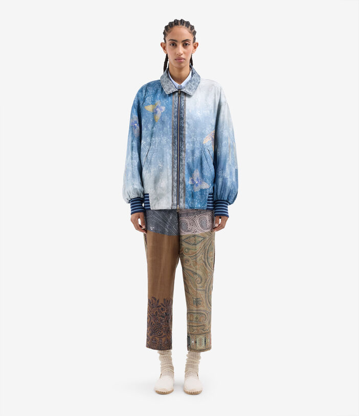 Pierre Louis Mascia ALODOX Bomber Jacket Silk CIELO VELATO ALODOXBM12819SE518199101