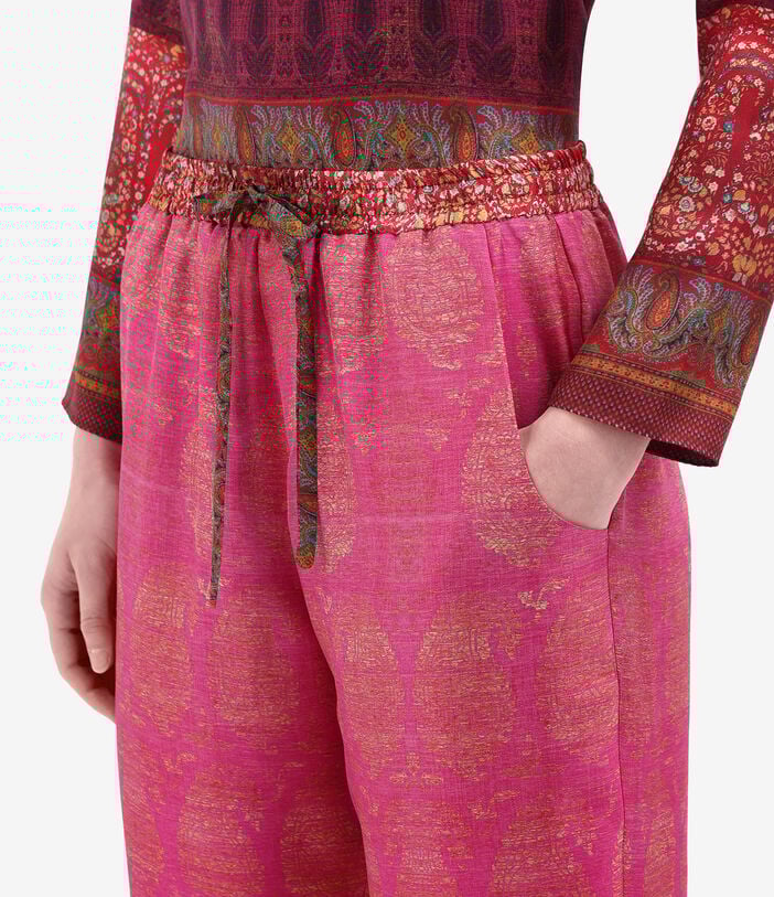 Pierre Louis Mascia ALOE Trousers Silk Pierre Louis Mascia ALOE Trousers Silk FUCHSIA ALOESPT10959SE514843101