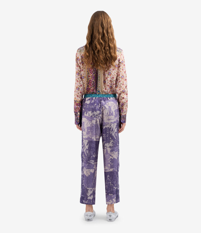 Pierre Louis Mascia ALOE Trousers Silk LAVENDER ALOESPT10959SE514993102