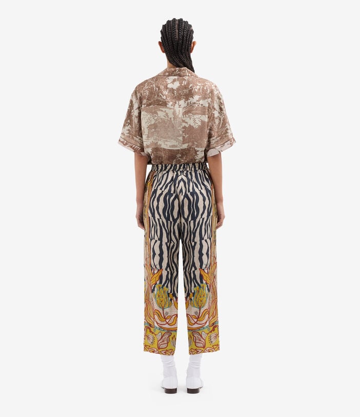 Pierre Louis Mascia ALOE Trousers Silk TRIBALE CHIAROSCURO ALOESPT10959SE517907101