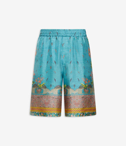 Pierre Louis Mascia ALOE Shorts Silk CELESTE ALOESPN11765SE518013101