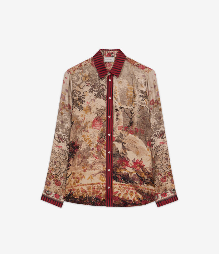 Pierre Louis Mascia ALOE Longsleeve Shirt Silk PARCHMENT ALOESCML12451SE514733101