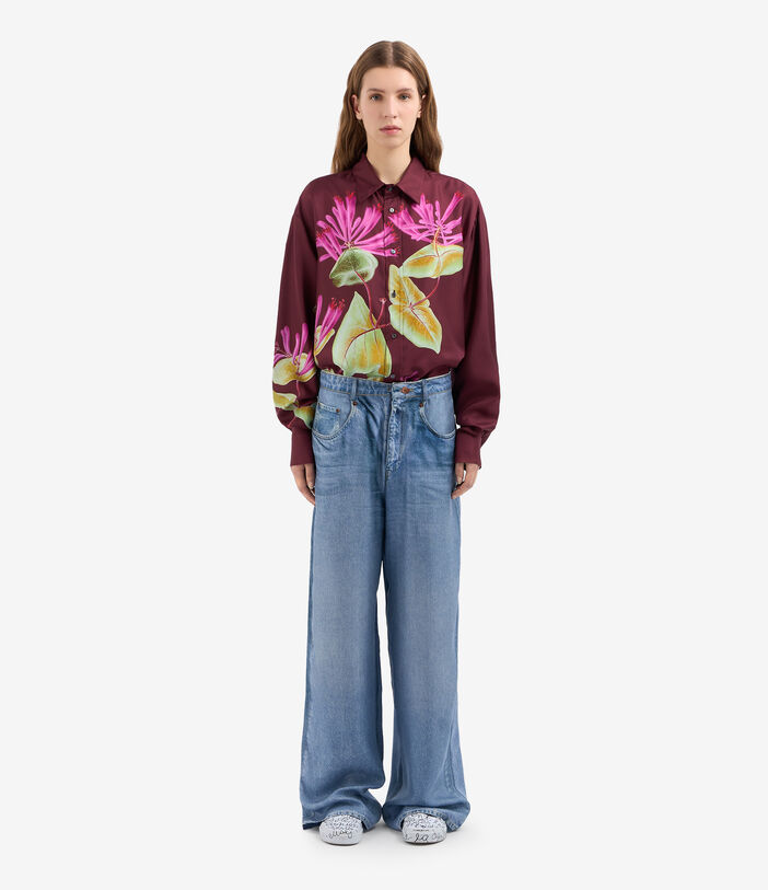 Pierre Louis Mascia ALOE Trousers Silk DENIM ALOESPT12566SE515240102
