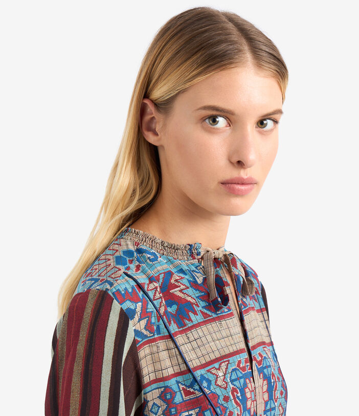 Pierre Louis Mascia BRULE Shirt Dress Silk Multicolor BRULESAB12182SE513335101