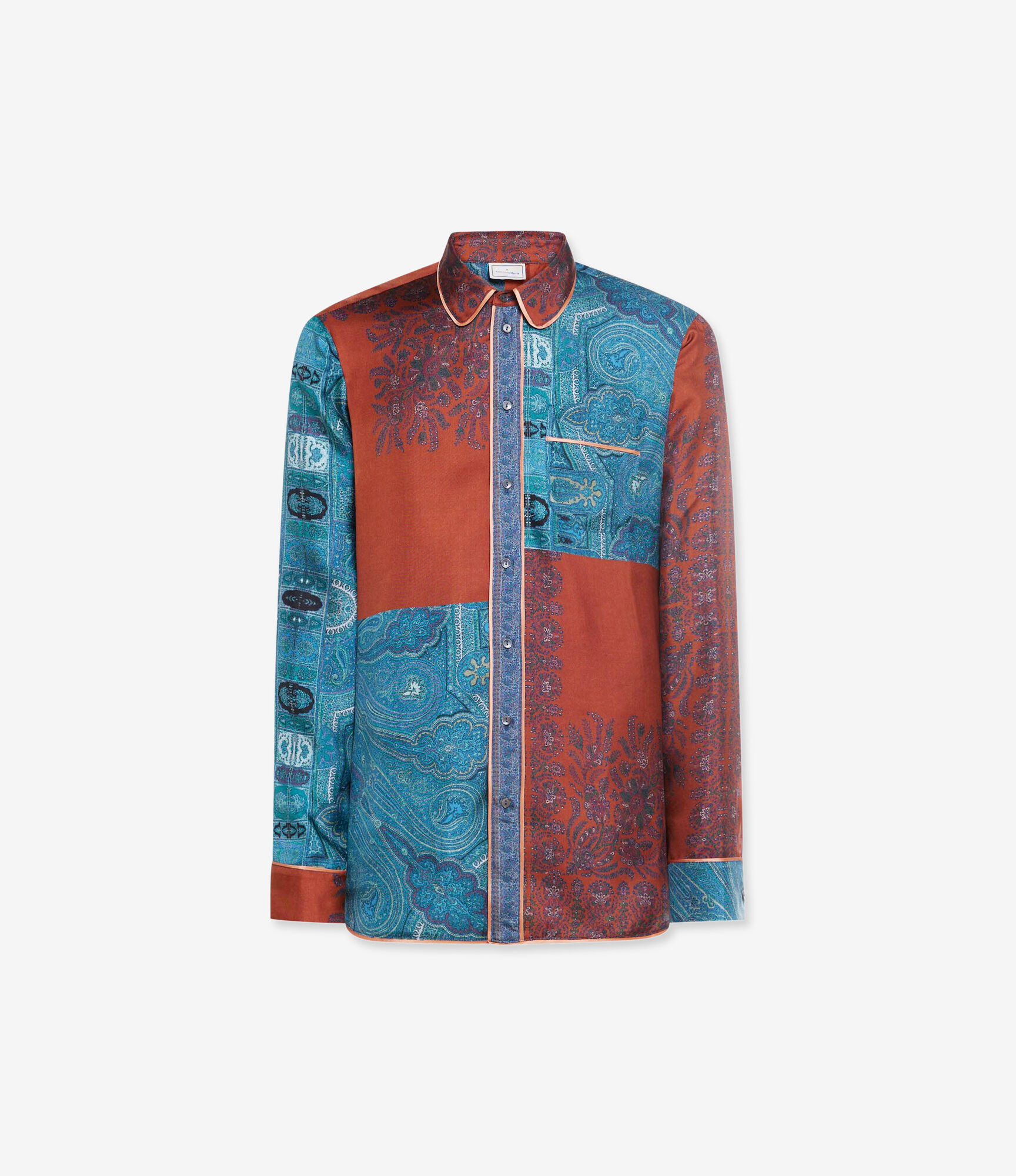 ALOE Longsleeve Shirt Silk in TERRACOTTA - INDACO | Pierre-Louis