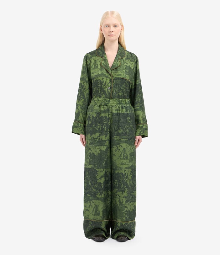 Pierre Louis Mascia ALOEGUM Palazzo Trousers Silk Pierre Louis Mascia ALOEGUM Palazzo Trousers Silk Multicolor ALOEGUMSPT12609SE516070106