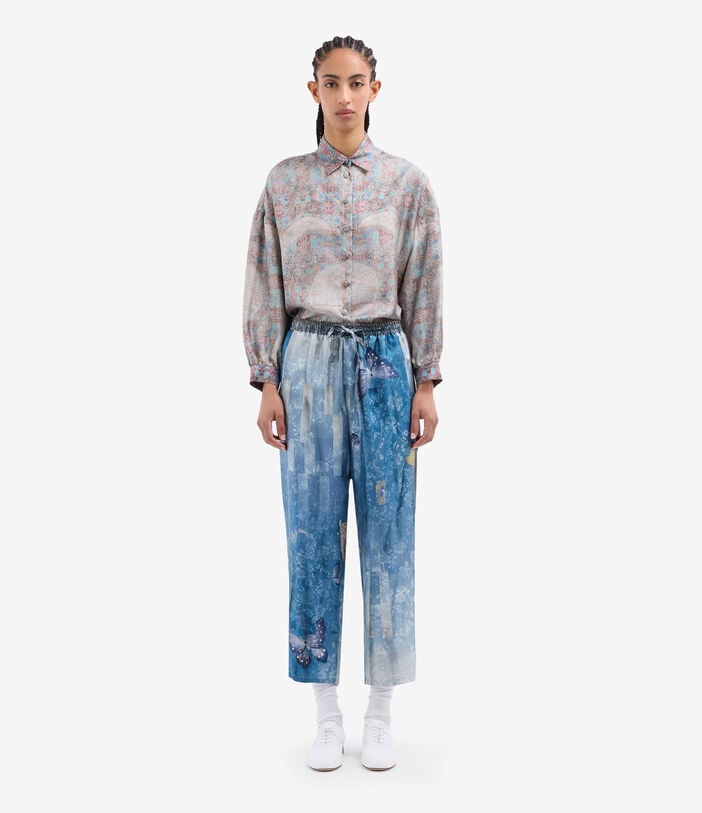 Pierre Louis Mascia ALOE Trousers Silk CIELO VELATO ALOESPT10959SE517909101