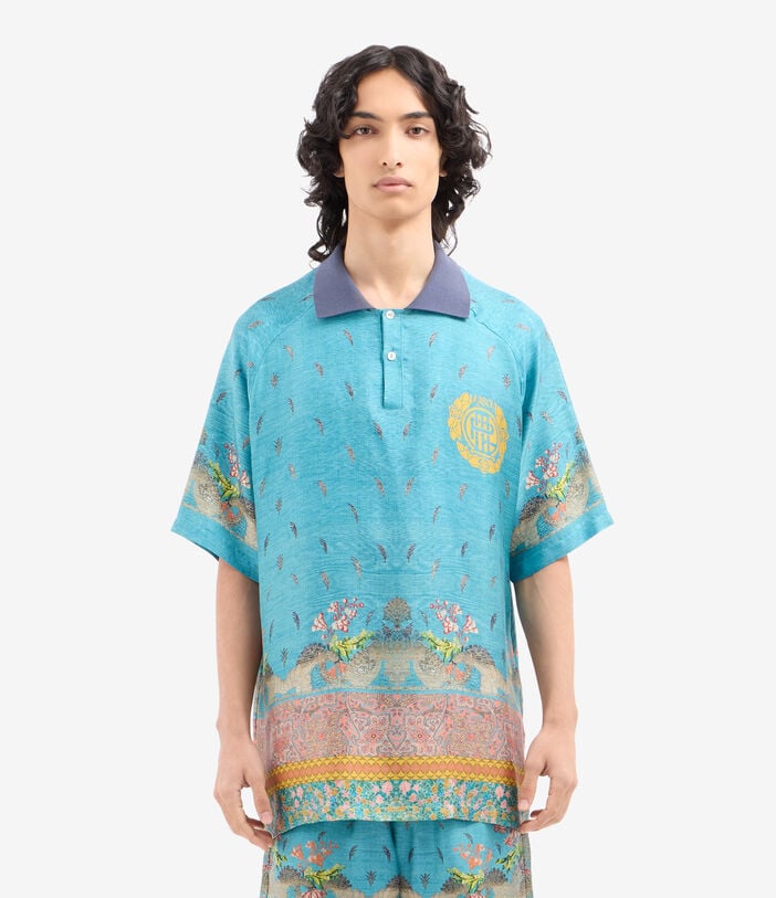 Pierre Louis Mascia ALOE Polo Shirt Silk CELESTE ALOESPO12563SE518168101