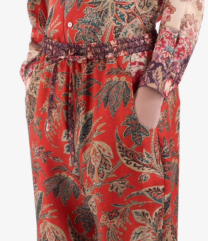 Pierre Louis Mascia ALOE Trousers Silk SPICE RED ALOESPT10959SE514850101