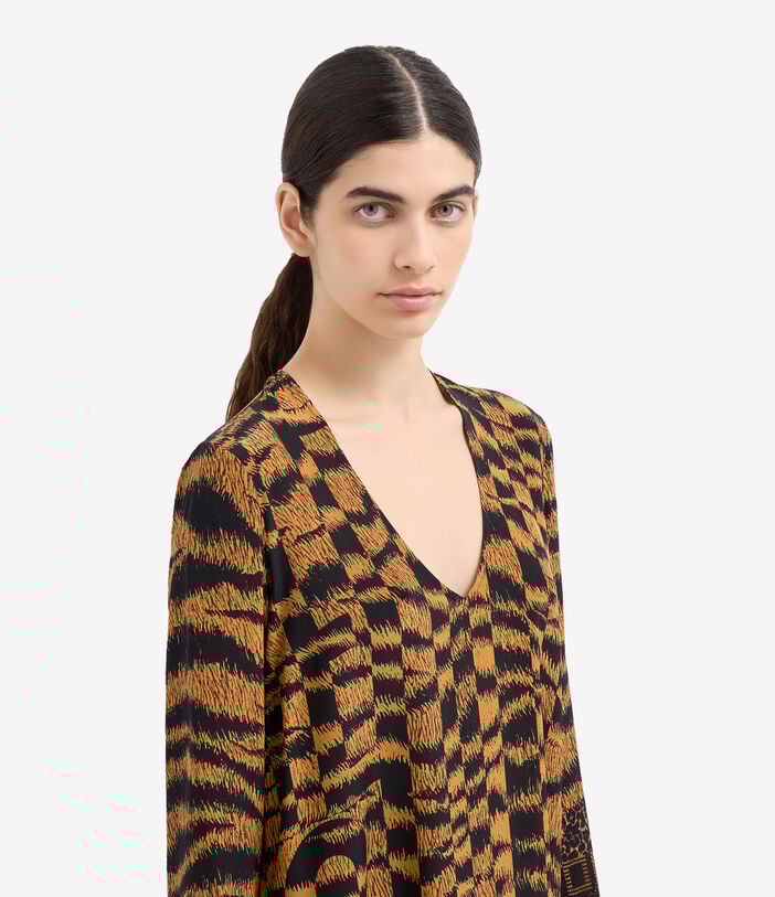 Pierre Louis Mascia TRAPEZIO Dress Silk Pierre Louis Mascia TRAPEZIO Dress Silk Multicolor TRAPEZIOSAB12349SE516377101