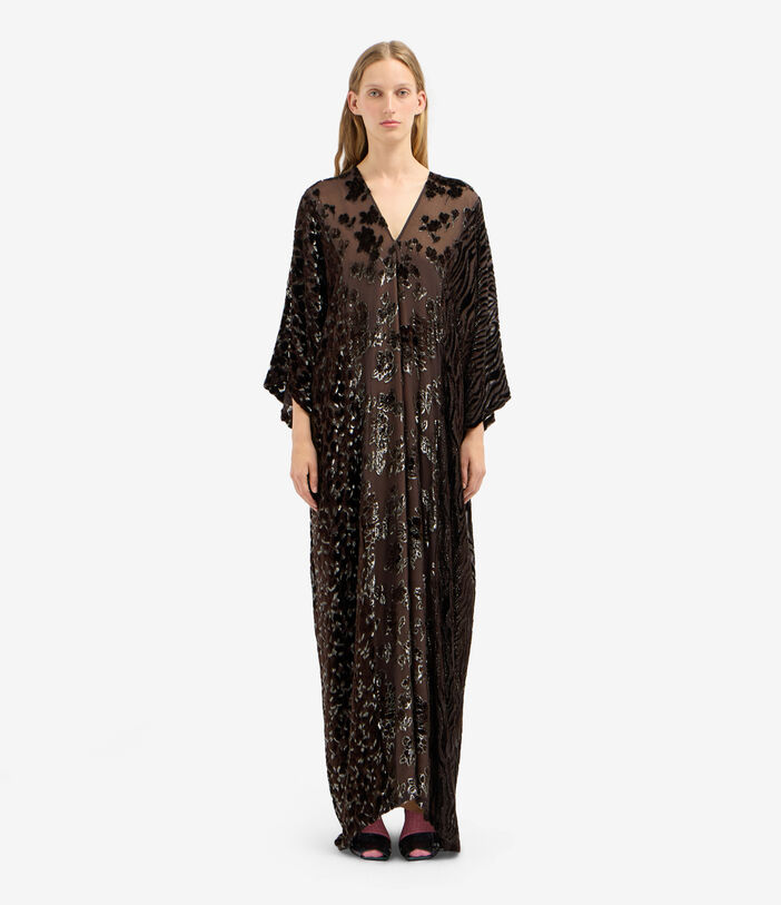 Pierre Louis Mascia PATCHDEV Dress Viscose Silk EBANO MORO PATCHDEVAB12970VIMORONERO
