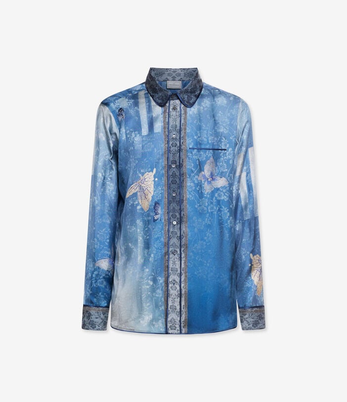 Pierre Louis Mascia ALOE Longsleeve Shirt Silk CIELO VELATO ALOESCML10642SE517943101