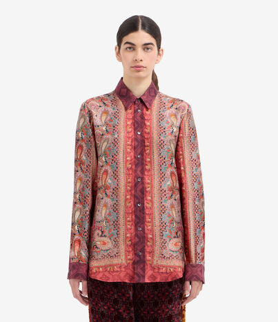 Pierre Louis Mascia ALOE Longsleeve Shirt Silk Multicolor ALOESCML12451SE516224101