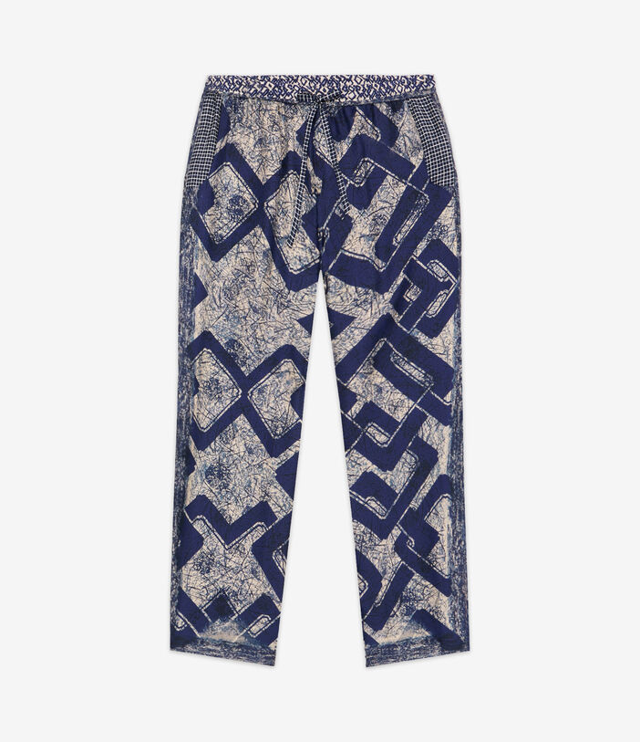 Pierre Louis Mascia ALOE Trousers Silk NAVY ALOESPT10959SE515205101
