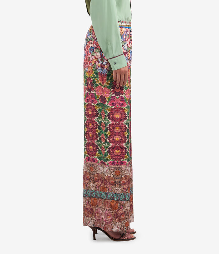Pierre Louis Mascia CIALDA Palazzo Trousers Silk Multicolor CIALDASPT10766SE513295101