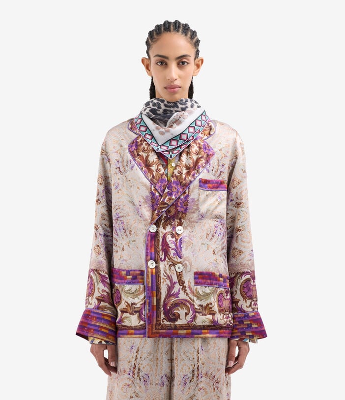 Pierre Louis Mascia ALOEUW Bandana Scarf Silk 67x67 TRAMA SELVATICA ALOEUWSW067X067MSE517529101