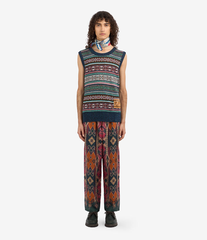Pierre Louis Mascia ALOE Trousers Silk Multicolor ALOESPT10959SE513281101