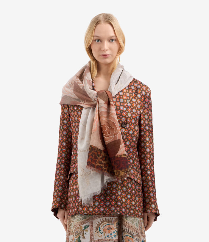 Pierre Louis Mascia HAWNBCI Scarf Cotton Silk 65x190 COPPERY BLUSH HAWNBCISW065X190ACO51483210130