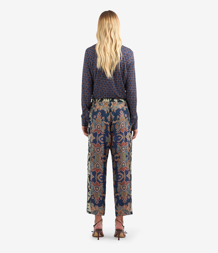 Pierre Louis Mascia ALOE Trousers Silk Multicolor ALOESPT10959SE513280101