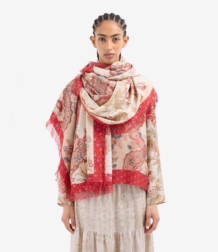 Pierre Louis Mascia ALOEUW Shawl Scarf Silk 135x195 FIORI D’ARGILLA ALOEUWSW135X195S4SE517294101