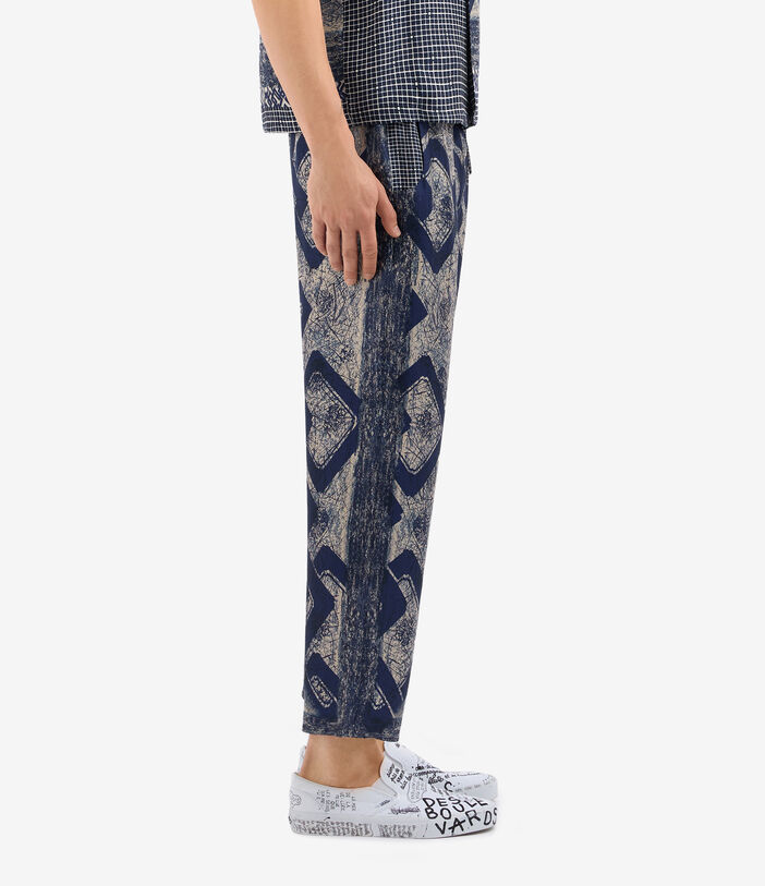 Pierre Louis Mascia ALOE Trousers Silk NAVY ALOESPT10959SE515205101