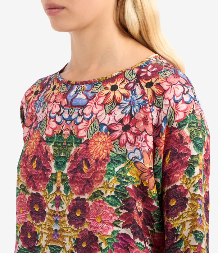 Pierre Louis Mascia ALOE Longsleeve Shirt Silk Multicolor ALOESCML10061SE513247101