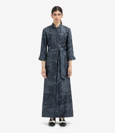 Pierre Louis Mascia ALOEGUM Shirt Dress Silk ARDESIA ALOEGUMSAB11899SE516037105