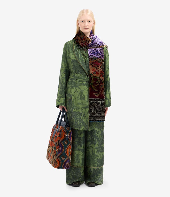 Pierre Louis Mascia ALOEGUM Palazzo Trousers Silk Pierre Louis Mascia ALOEGUM Palazzo Trousers Silk Multicolor ALOEGUMSPT12609SE516070106
