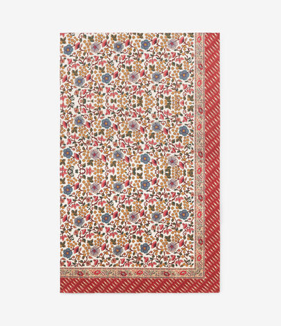 Pierre Louis Mascia CERBIATTOOTT Floral Tablecloth Cotton 210x350 CHEVRON RED CERBIATTOOTTB210X350PACCO512906101