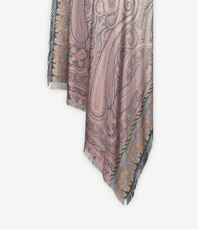 Pierre Louis Mascia ALOEUW Shawl Scarf Silk 135x195 CALLIGRAFIA DI MALVA ALOEUWSW135X195S4SE518735101