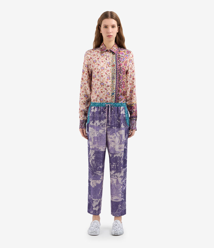 Pierre Louis Mascia ALOE Trousers Silk LAVENDER ALOESPT10959SE514993102