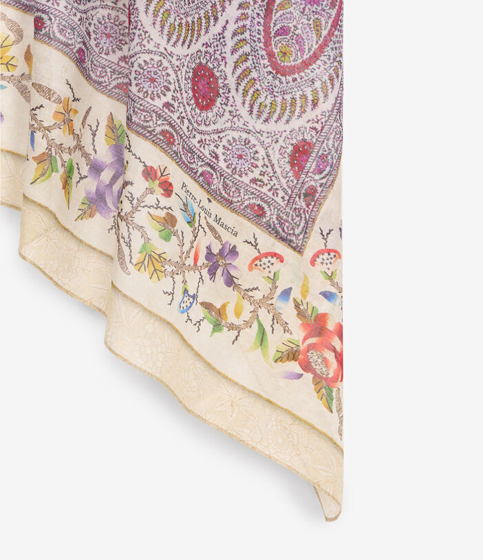 Pierre Louis Mascia HAWNBCI Shawl Scarf Cotton Silk 135x190 MULTICOLOR HAWNBCISW135X190PCO51433010130