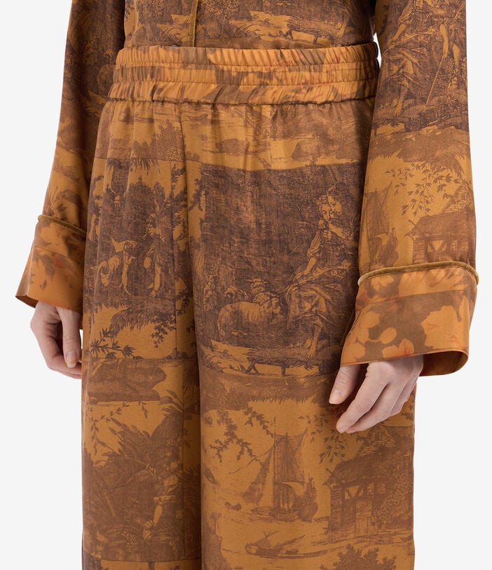 Pierre Louis Mascia ALOEGUM Palazzo Trousers Silk Pierre Louis Mascia ALOEGUM Palazzo Trousers Silk Multicolor ALOEGUMSPT12609SE516070101