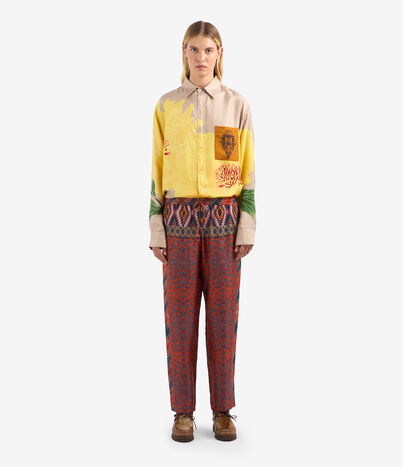Pierre Louis Mascia ALOE Trousers Silk Multicolor ALOESPT10959SE513271101