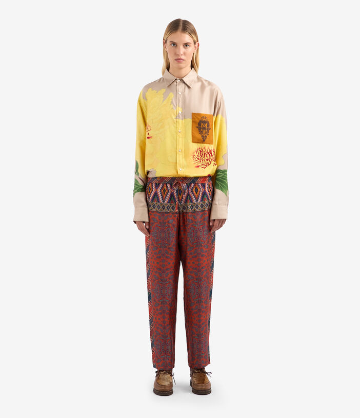Pierre Louis Mascia ALOE Trousers Silk Multicolor ALOESPT10959SE513271101