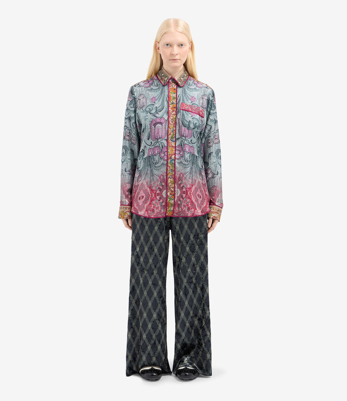 Pierre Louis Mascia ALOE Longsleeve Shirt Silk Multicolor ALOESCML10642SE516218101