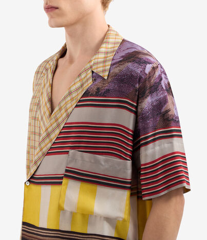 Pierre Louis Mascia ALOE Shortsleeve Shirt Silk MULTICOLOR ALOESCMC12464SE515051101